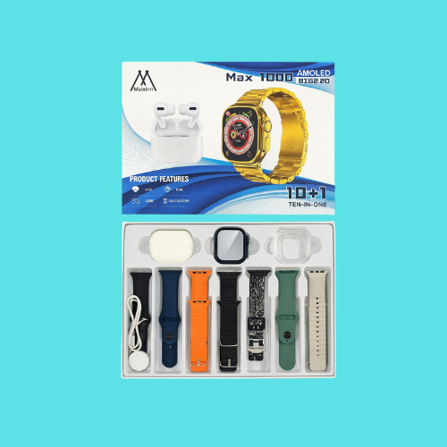 KIT SMARTWATCH MAX 1000 + AURICULAR INALÁMBRICO