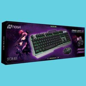 1 COMBO GAMER RETROILUMINADO NOGA NKB-96