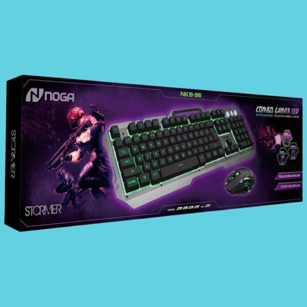 COMBO GAMER RETROILUMINADO NOGA NKB-96