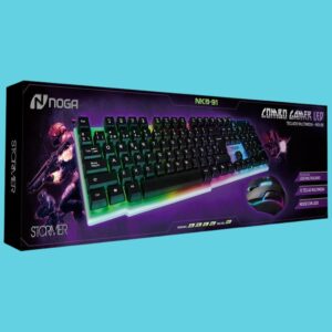 2 COMBO GAMER RETROILUMINADO NOGA NKB-91